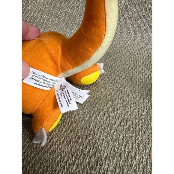 Pokemon CHARMANDER Stuffed Animal Plush Toy Factory 2017 Orange Fire 6.5” - Picture 8 of 10